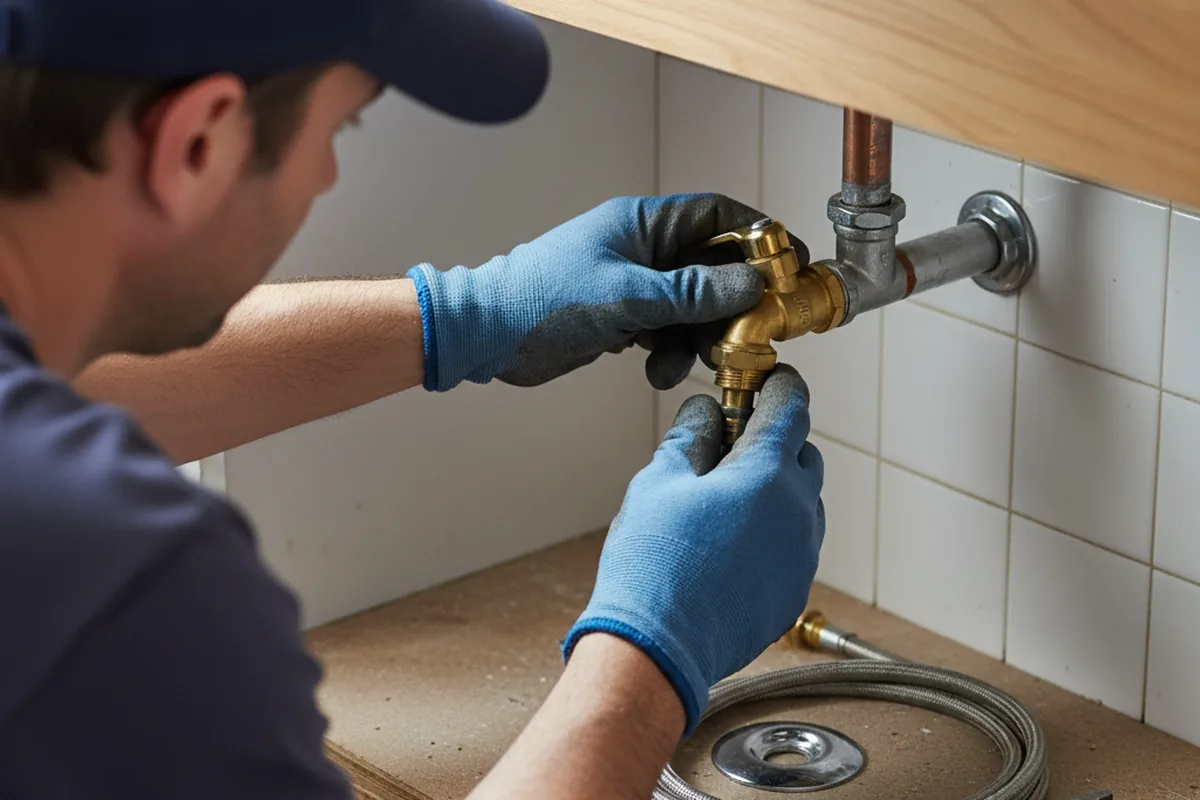 Shutoff valve and fitting work during Burst Pipe Repair in Mount Holly Springs